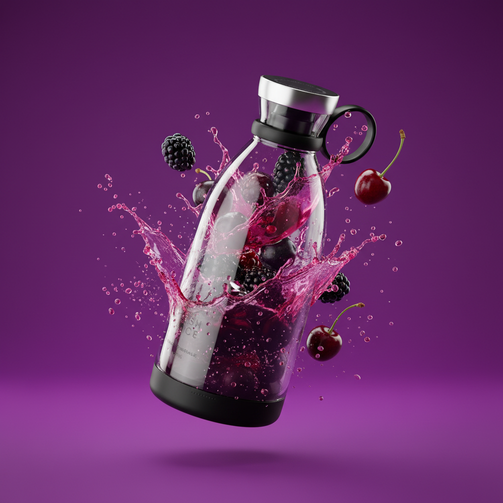Black Juicer – Purple Background