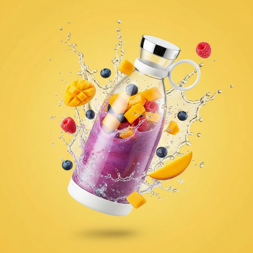 White Juicer – Yellow Background